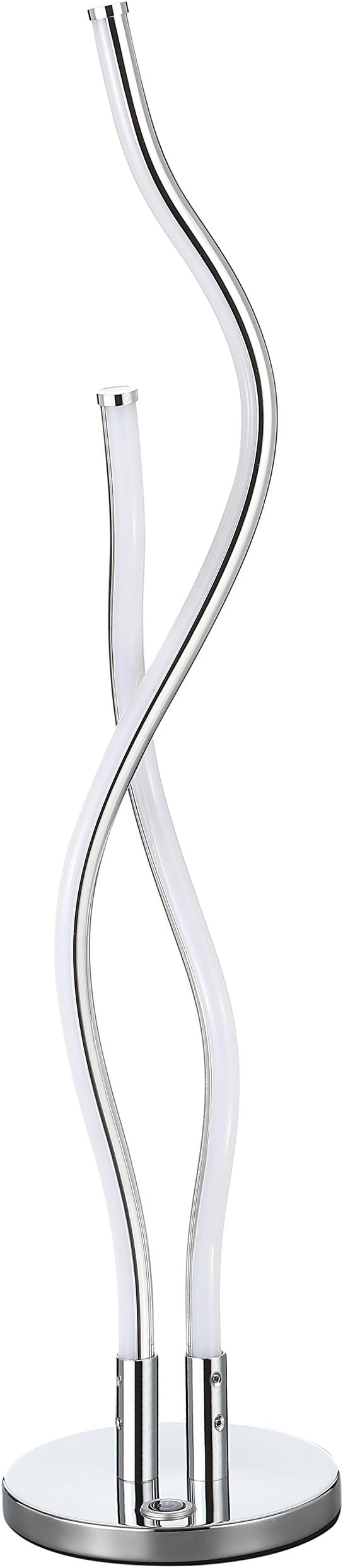JONATHAN Y 26.25" Chrome Integrated LED Table Lamp, Modern Minimalist Iron Ribbon Metal Desk Lamp for Living Room Bedroom, Energy Efficient Slim Design, ETL Listed JYL7001A