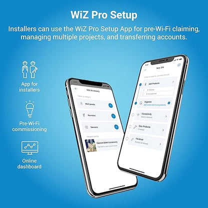HALO Pure Smart Wi-Fi On/Off Switch for Traditional Non-Smart Lighting, Connected by WiZ Pro, Hardwired 120V - SWW-SWT-WH