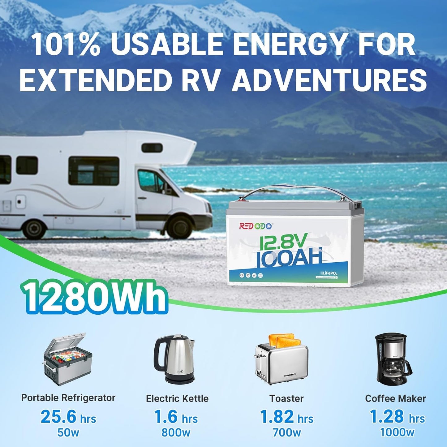 Redodo 3 Pack 12V 100Ah Lithium LiFePO4 Battery, Group 31 Battery Built in 100A BMS, Up to 15000 Cycles, 10 Years Lifetime, Perfect for RV, Off Grid, Solar, Marine, Trolling Motor
