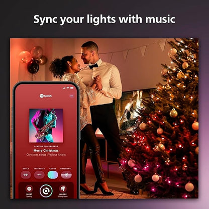 Philips Hue 65-Foot Festavia String Lights, 250 Mini Color Changing Smart LEDs - Weatherproof, Control with Hue App, Indoor/Outdoor Lighting Works with Alexa, Google Assistant and Apple HomeKit