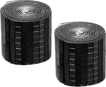 MECCANIXITY Self Adhesive Glass Mirror Mosaic Tiles 3200 Pcs 5 x 5 mm Disco Tiles for Craft Decoration Glass Mirror Disco Ball Black 2 Pcs