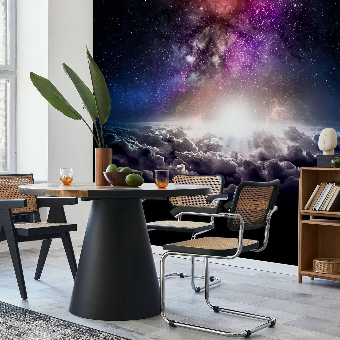 artgeist Wall Mural Galaxy 157x110 in - Non-Woven Wallpaper Fleece Wall Decor Photo Print Picture Image Design Home Mural Cosmos Sky Star Cloud Purple i-A-10009-a-a