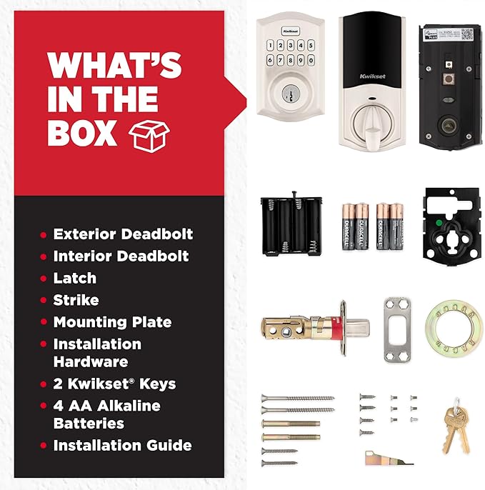 Kwikset HomeConnect 620 Z-Wave Long Range Enabled Keypad Smart Lock Convenient Keyless Entry, Customizable User Codes, Ring Alarm Compatible, Hub Required, Sold Separately Satin Nickel Traditional