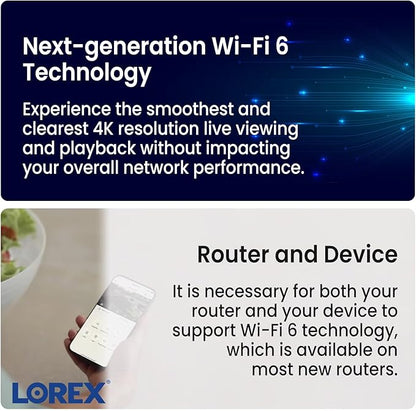 Lorex 4K Spotlight Indoor/Outdoor Wi-Fi 6 Security Camera with Smart Security Lighting, Person, Vehicle, Animal and Package Detection, 2-Way Talk, Quick Response, Lorex Fusion