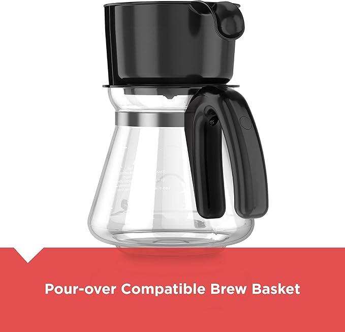 BLACK+DECKER CM0755S 4-in-1 5-Cup Coffee Station Coffeemaker, Stainless Steel
