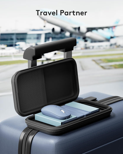 Foldable Keyboard and Mouse, Samsers Folding Bluetooth Keyboard Combo, 2.4G + BT5.0 x 2, Full-Size Portable Travel Keyboard & Rechargeable Wireless Mouse for Windows Android iOS Mac OS, Blue