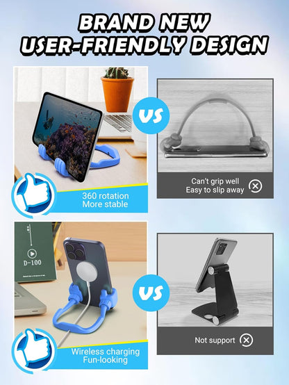 Easter Basket Stuffers for Teens Boys Kids Men Adults Cell Phone Stand: Flexible Thumbs Up Lazy Cellphone Holder for Desk Funny Birthday Easter Gifts for Women Mom Teenager Tween Cool Gadget Ideas