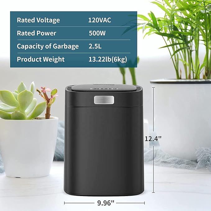 Kitchen Organic Waste Compost Bin Garbage Recycling Machine Food Waste Disposer 2.5L Electric Composter for Kitchen,Helps Turn Food Waste Into Pre-Compost