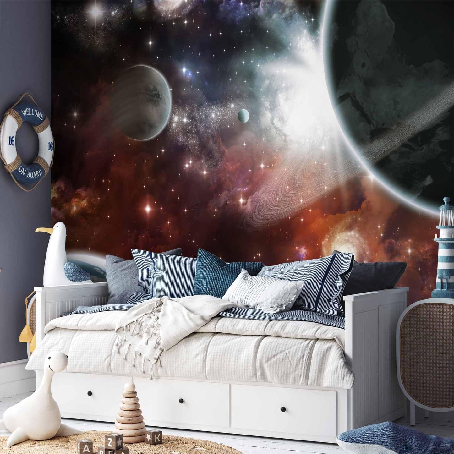 artgeist Wall Mural Cosmos Galaxy 173x124 in - Peel and Stick Self-Adhesive Wallpaper Removable Large Sticker Foil Wall Decor Print Picture Image Design 10110905-32