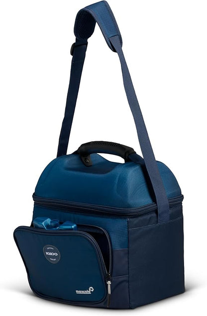 Igloo Gripper Soft Sided Cooler Bag | Insulated Dual Compartment Lunch Cooler