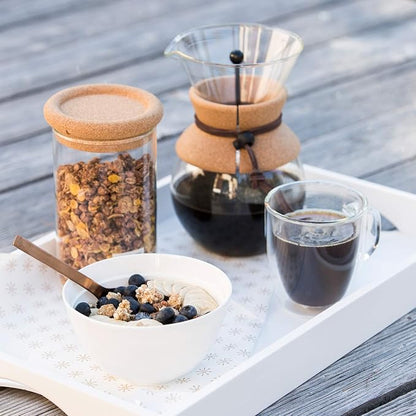 Bodum 17oz Pour Over Coffee Maker, High-Heat Borosilicate Glass with Reusable Stainless Steel Filter and Cork Grip - Made in Portugal