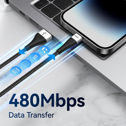 Extra Long iPhone Charger Cord 10FT 2Pack, Apple MFi Certified USB A to Lightning Cable Braided Fast Charging Cord Compatible with iPhone14/13/12/11 Pro Max/Pro/XS Max/XS/XR/X/8 Plus/8/7/iPad/iPod