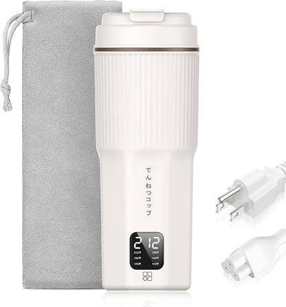Travel Kettles 13oz 300W with 6 Temperature Control Small Portable Kettle, Overheat Protection Electric Kettle, Stainless Steel Leakproof Design Small Kettle 100-240V