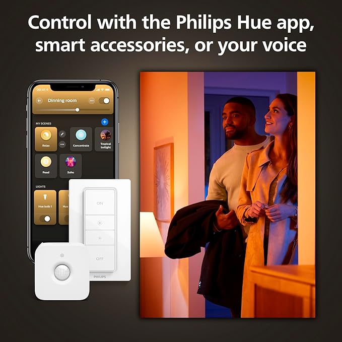 Philips Hue Lightguide ST23 Edison Smart LED Bulb – Handblown Glass - Color Changing Light - Compatible with Amazon Alexa, Apple HomeKit and Google Assistant - Bluetooth and Hue Bridge Compatible