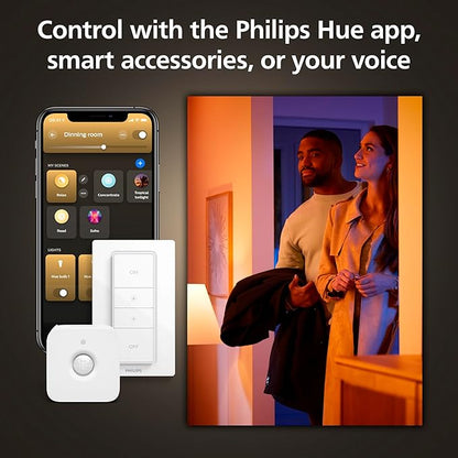 Philips Hue Lightguide ST23 Edison Smart LED Bulb – Handblown Glass - Color Changing Light - Compatible with Amazon Alexa, Apple HomeKit and Google Assistant - Bluetooth and Hue Bridge Compatible