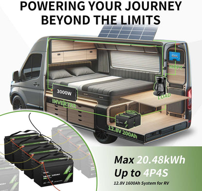 OKMO 12V 100Ah LiFePO4 Battery(2 Pack), Lithium Battery 100A BMS, 10 Years Lifetime 15000+ Deep Cycles,for Marine, RV, Trolling Motor, Boat, Camper, Solar Home Iron Phosphate