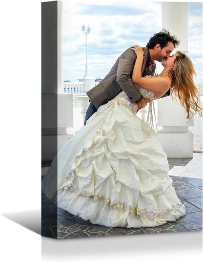 Laoife Custom Canvas Prints with Your Photos 32"x46", Canvas Photo Prints Custom, Personalized Canvas Wall Art for Office Home Bedroom Living Room Wall Decor, Gift for Father's Day Birthday Wedding