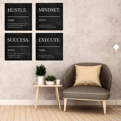 Motivational Wall Decor Canvas Framed Wall Art,Inspirational Office Quotes Canvas Home Decorations Wall Decor Artwork,Positive Quote Words Poster Wall Art for Company Living Room Bedroom 20”X20”X4