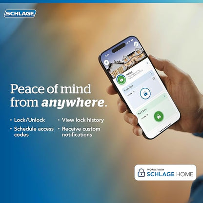 Schlage Encode Smart WiFi Deadbolt with Camelot Trim In Bright Chrome