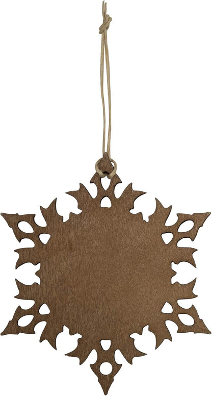 Wood Snowflake 1.5" Photo Ornament - Pack of 100