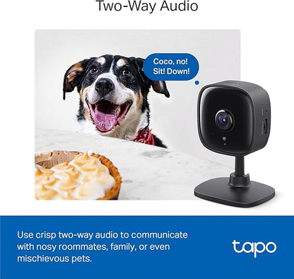 Tapo 1080P Indoor Wired Security Camera - Works as a Baby Monitor & Pet Camera, Motion Detection, 2-Way Audio, Siren, Night Vision, Subscription-Free Local Storage or Optional Cloud, C101(4-Pack)