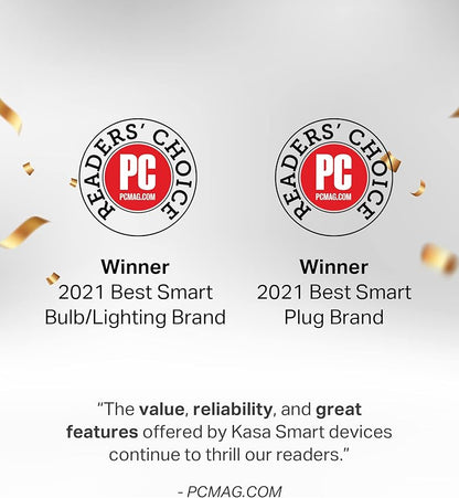 Kasa Smart Light Bulbs That Works with Alexa and Google Home,Dimmable Smart LED Bulb,A19,9W,800Lumens,Soft White(2700K),CRI≥90,WiFi 2.4Ghz only,No Hub Required,(KL110P4),(Pack of 48)