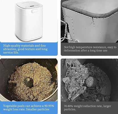Electric Composter for Kitchen, 500W Kitchen Compost Bin with Smart LED Screen, Ample 2.5 Liters Capacity and Adjustable Work Modes, Automatic Cleaning and Fast Eliminating Odors, for Counter