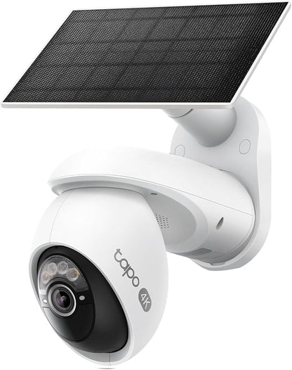 Tapo 4K Outdoor Pan/Tilt Wireless Security Camera - Battery with Solar Charging, 360° Motion Track, 24/7 Capture, Person/Vehicle Detection, Subscription-Free Local Storage or Optional Cloud, C660 KIT