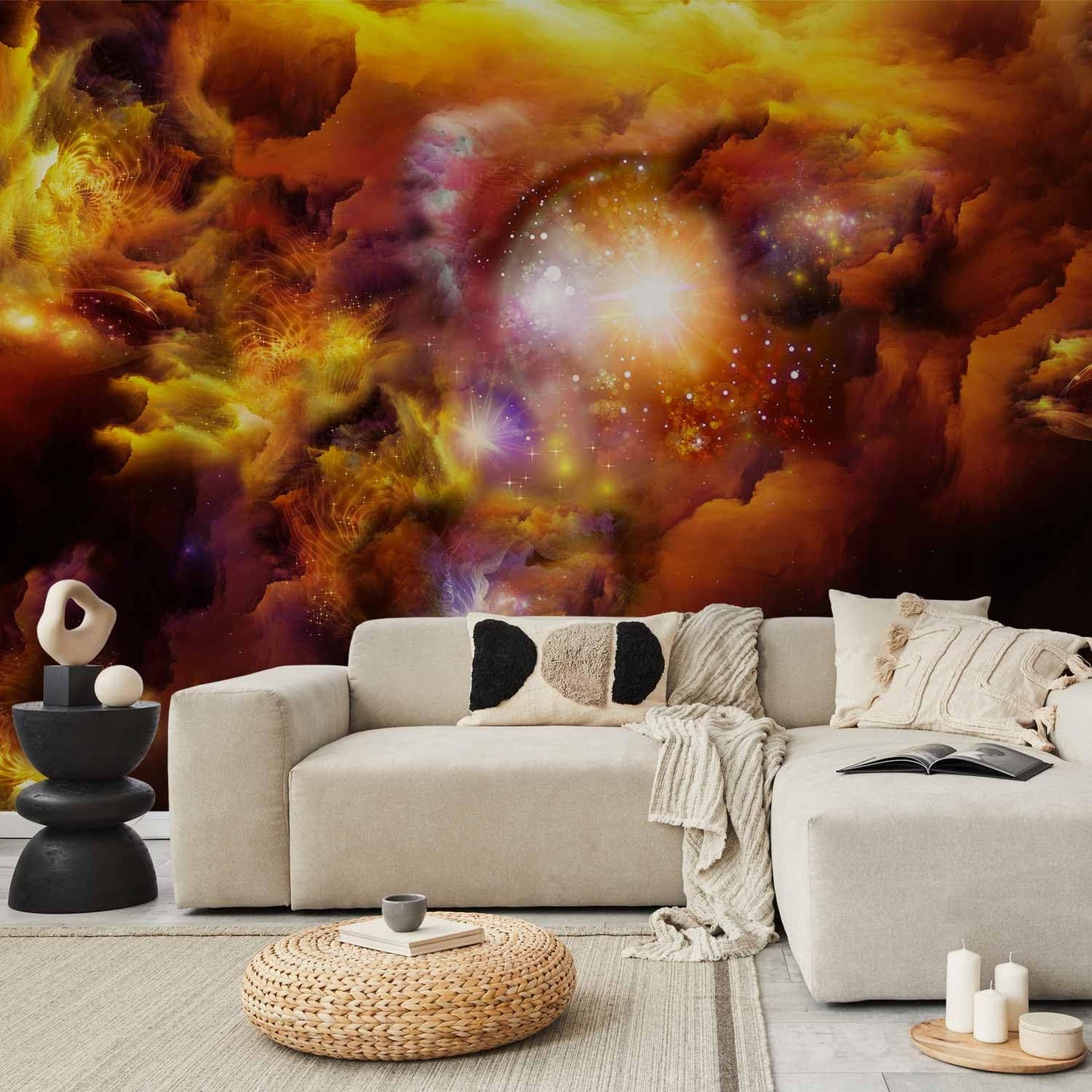 artgeist Wall Mural Cosmos Galaxy 96x69 in - Peel and Stick Self-Adhesive Wallpaper Removable Large Sticker Foil Wall Decor Print Picture Image Design n-A-0027-a-d