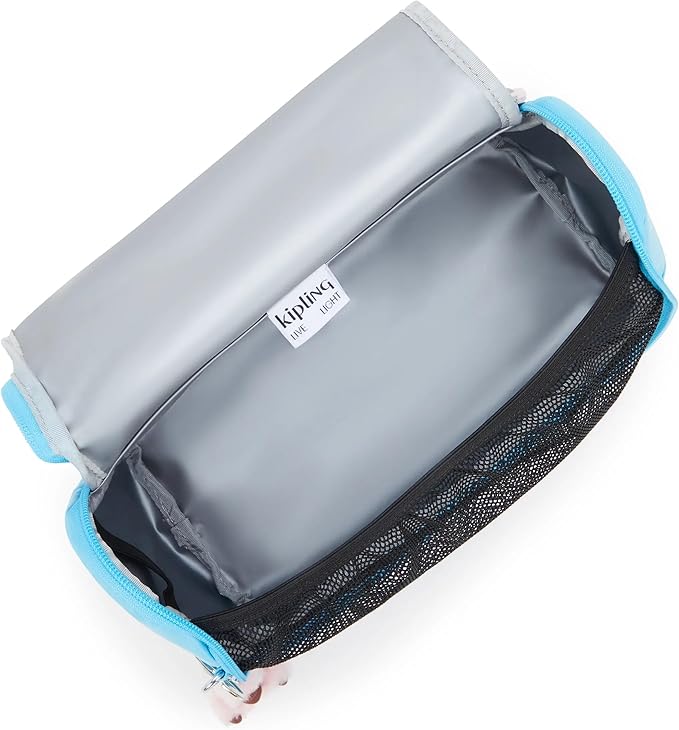 Kipling New Kichirou Metallic Lunch Bag Sea Blue Met
