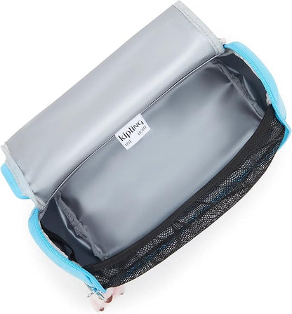 Kipling New Kichirou Metallic Lunch Bag Sea Blue Met