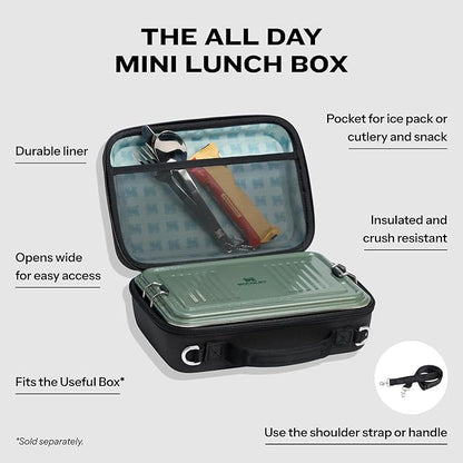 STANLEY All Day Mini Lunch Box | 4.2-quart | EVA Insulated Lunch Bag | Crush Resistant | Adjustable Strap | BPA-Free | Black