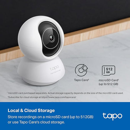 Tapo 3K 5MP Indoor Security Camera for Baby Monitor, Pet Camera w/Smart Motion Tracking, 360° Pan/Tilt, IR Night Vision for Home Security, Works w/Alexa & Google, RoomCam 3K 360°