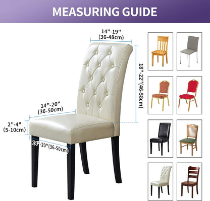 Joccun Chair Covers for Dining Room Set of 6,Dining Chair Slipcovers Stretch Dining Room Chair Covers Seat Protector,Washable Parsons Chair Cover for Home,Banquet(Turquoise,6 Pack)