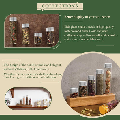 15 pcs 25 ml Glass Storage Jars with Lids,Glass Decorative Bottles(0.84 oz-1.18x2.36 inch)