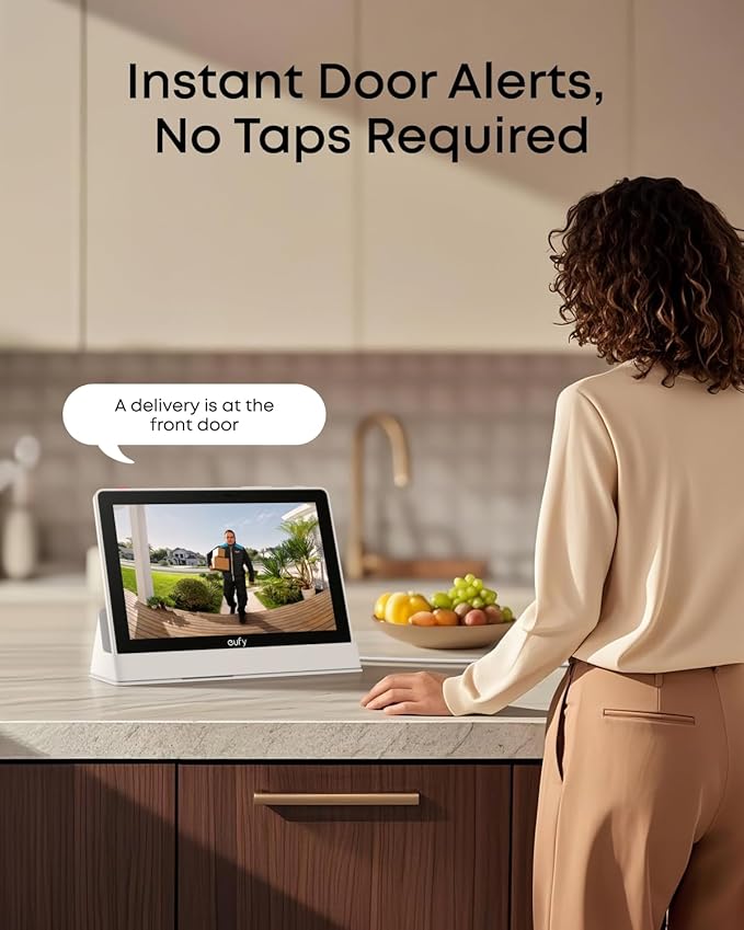eufy Security eufy Smart Display E10, Smart Home Hub, 8" Control Panel, Compatible Devices, Four Views on One Screen, Instant Door Alerts, Daily Event Reports, One Tap Control