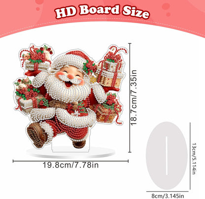5D Diamond Art Kits for Adults, Santa Claus, Special Shaped Rhinestone Diamond Art Christmas Ornaments, Christmas Lover, DIY Diamond Art Painting Desktop Ornament Gem Art Crafts for Adults Home Decor