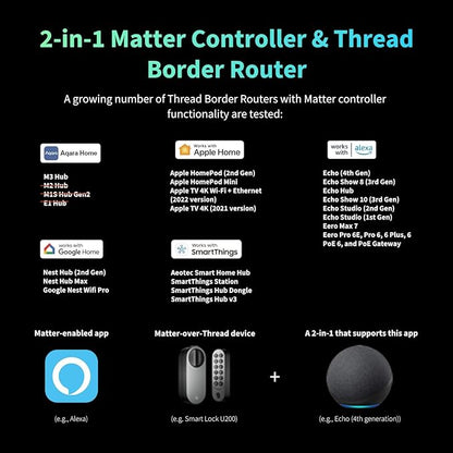 Aqara Smart Lock U200 (Fingerprint Keypad Included), Matter Over Thread, Keyless Entry Door Lock with Apple Home Key and Rechargeable Battery, Supports Apple Home, Alexa and SmartThings, Black