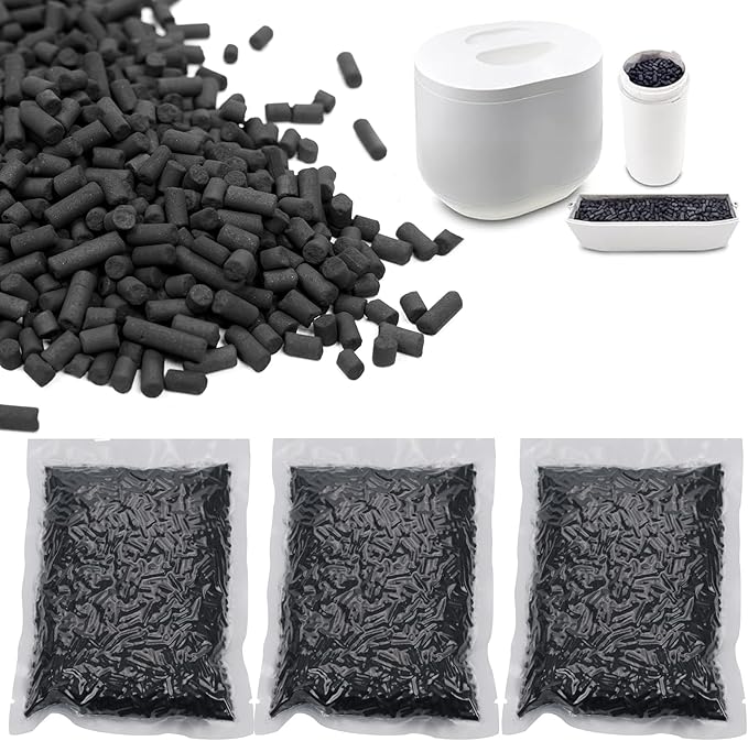 3 Pack Charcoal Refills for Lomi Smart Waste Kitchen Composter, 1.5 Pounds (Activated Charcoal Filters Keep Your Kitchen Smelling Fresh and Odour-Free)