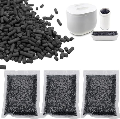 3 Pack Charcoal Refills for Lomi Smart Waste Kitchen Composter, 1.5 Pounds (Activated Charcoal Filters Keep Your Kitchen Smelling Fresh and Odour-Free)