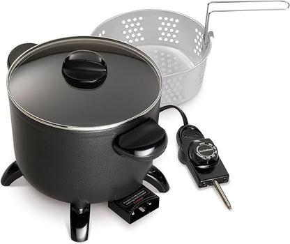 Presto 06006 Kitchen Kettle Multi-Cooker, Steamer, Deep Fryer, Black