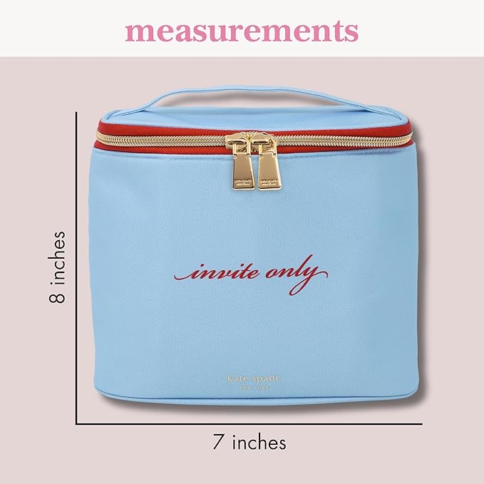 kate spade new york, Insulated Lunch Tote, Small Lunch Cooler, Cute Lunch Bag for Women, Striped Thermal Bag with Double Zipper Close and Carrying Handle (Invite Only)