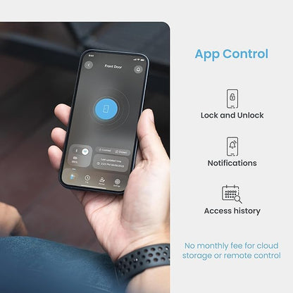 Lockly Secure Pro Wi-Fi Smart Door Lock, Keyless Entry with PIN Genie® Digital Keypad, 3D Biometric Fingerprint Sensor Front Door Lock Deadbolt, Voice Control & Auto Lock - Deadbolt Edition