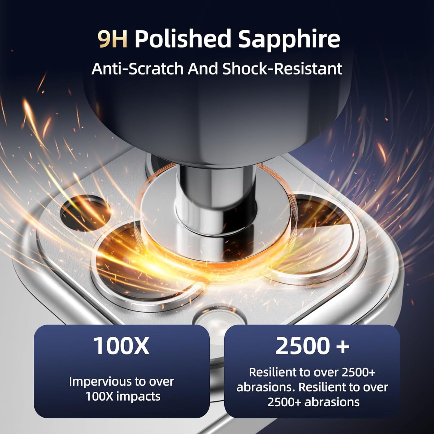 Compatible with iPhone 14 Pro Max Camera Lens Protector, [Case-Friendly][Strong Adsorption][AR Anti-Reflection]Tempered Glass Full Coverage Camera Screen Protector for iPhone 14 Pro,Silver