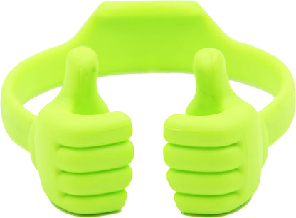 Honsky Thumbs-up Cell Phone Stand Holder, Tablet Stand Cradle for Desk Desktop Smartphone Cellphone Mobile Phone Tablets â€“ Universal Adjustable Flexible, Green