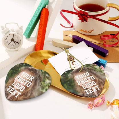Custom Unique Photo Christmas Ornaments Personalized Family Xmas Tree Ornament with Your Picture and Text 2022 Round Ornament, Decoration Gift (Love)