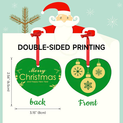 Personalized Christmas Ornaments 2025, Wood Custom Photo Text Hanging Ornament Customized Christmas Tree Decorations Gift for Family, Kids, Friends, Couples, Wedding
