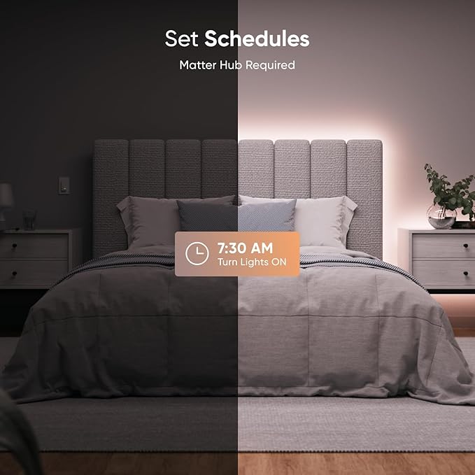 Nanoleaf RGBW Lightstrips with Matter, 16.4ft 50 Color Zones Bluetooth & WiFi Smart LED Strip Lights Work with Apple Home, Google Home, LED Lights for Bedroom, App & Voice Control