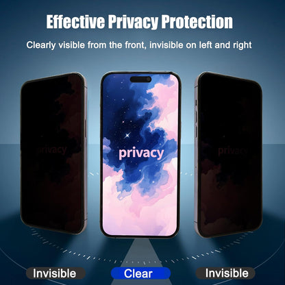 2 Pack Matte Privacy Screen Protector for iPhone 14 Pro Max, [Auto-Dust Removal and Auto-Alignment] Anti-Spy Anti-Glare Anti-Fingerprint Tempered Glass Film, Smooth & Sensitive Touch