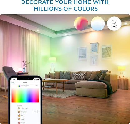 WiZ Connected 2-Pack Color 60W A19 Smart WiFi Light Bulb, 16 Million Colors, Compatible with Alexa and Google Home Assistant, No Hub Required